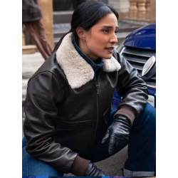 FBI S07 Emily Alabi Shearling Leather Jacket